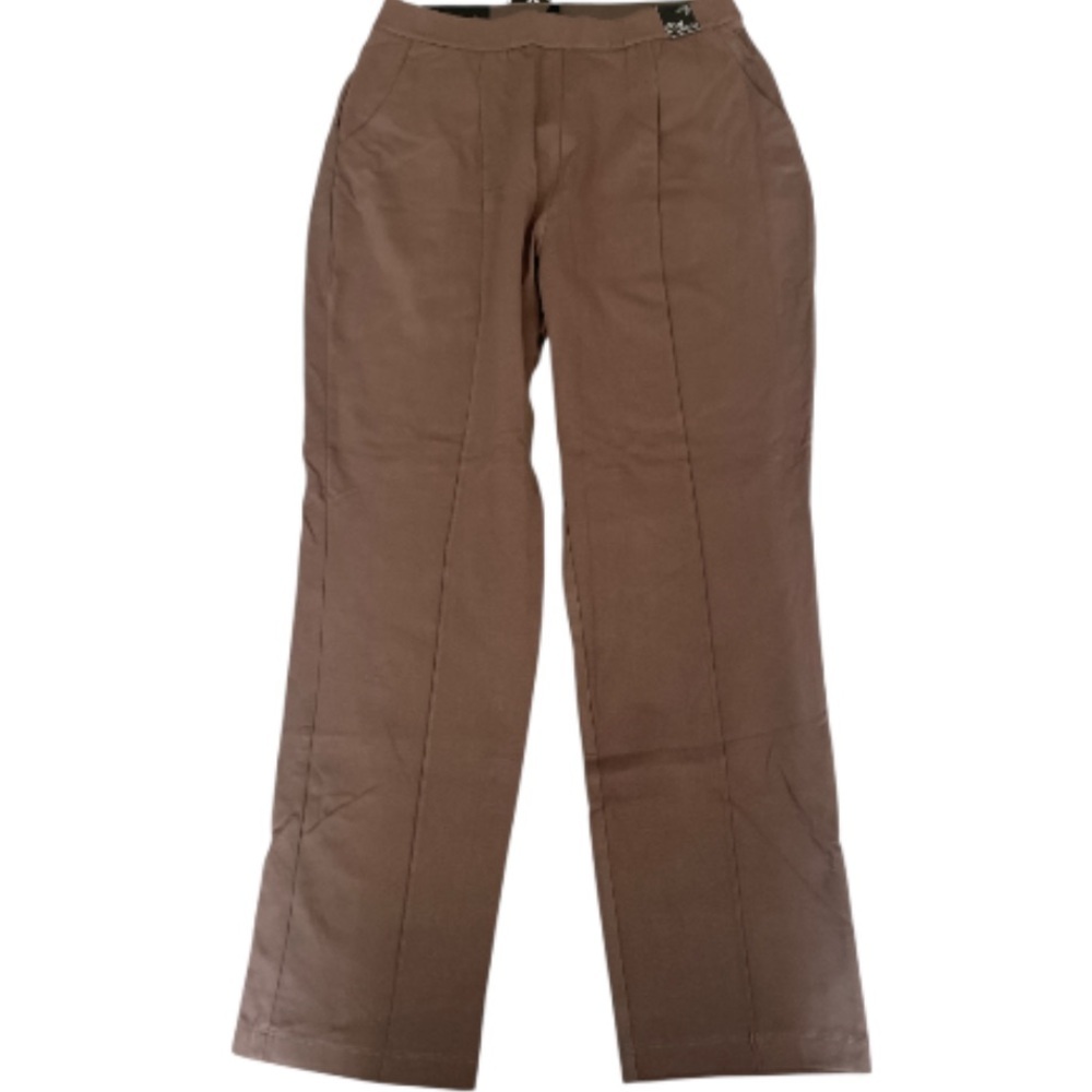 Dear Scarlett Magic Straight Leg Pants in Dark Mocha - Picture 3 of 4